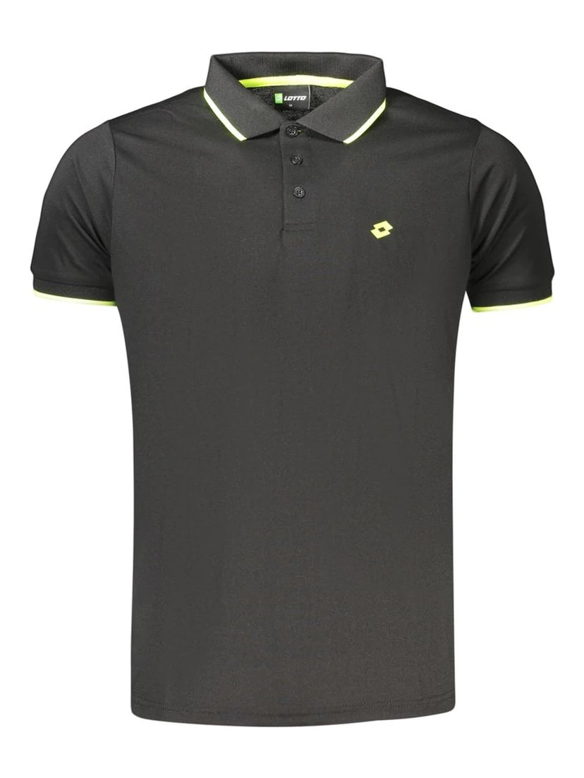 Black Polyester Men's Polo Shirt