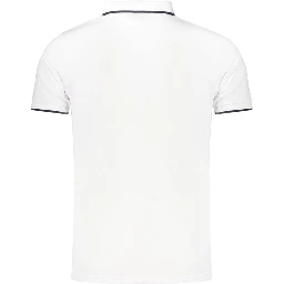 White Polyester Men's Polo Shirt