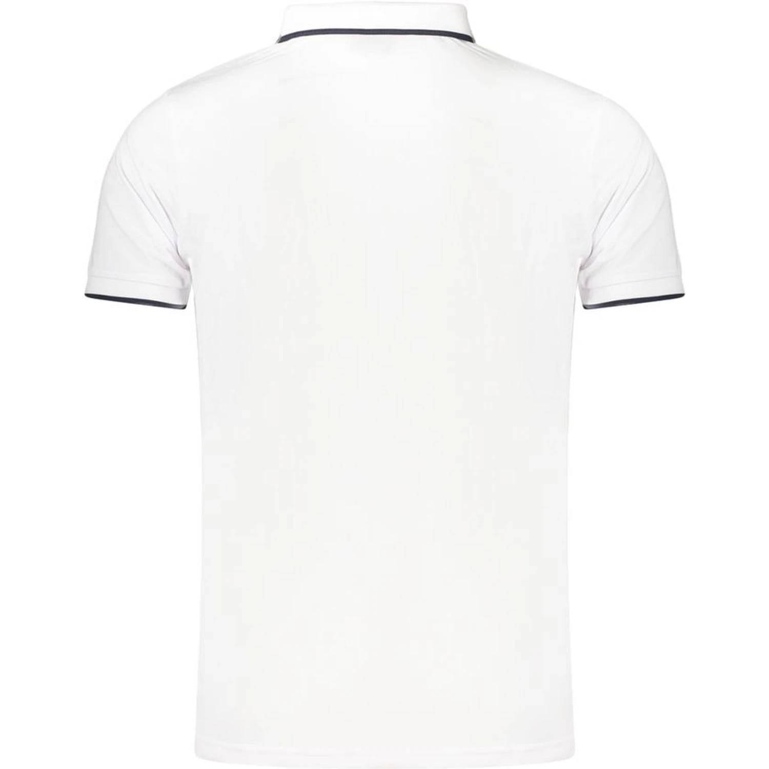White Polyester Men's Polo Shirt