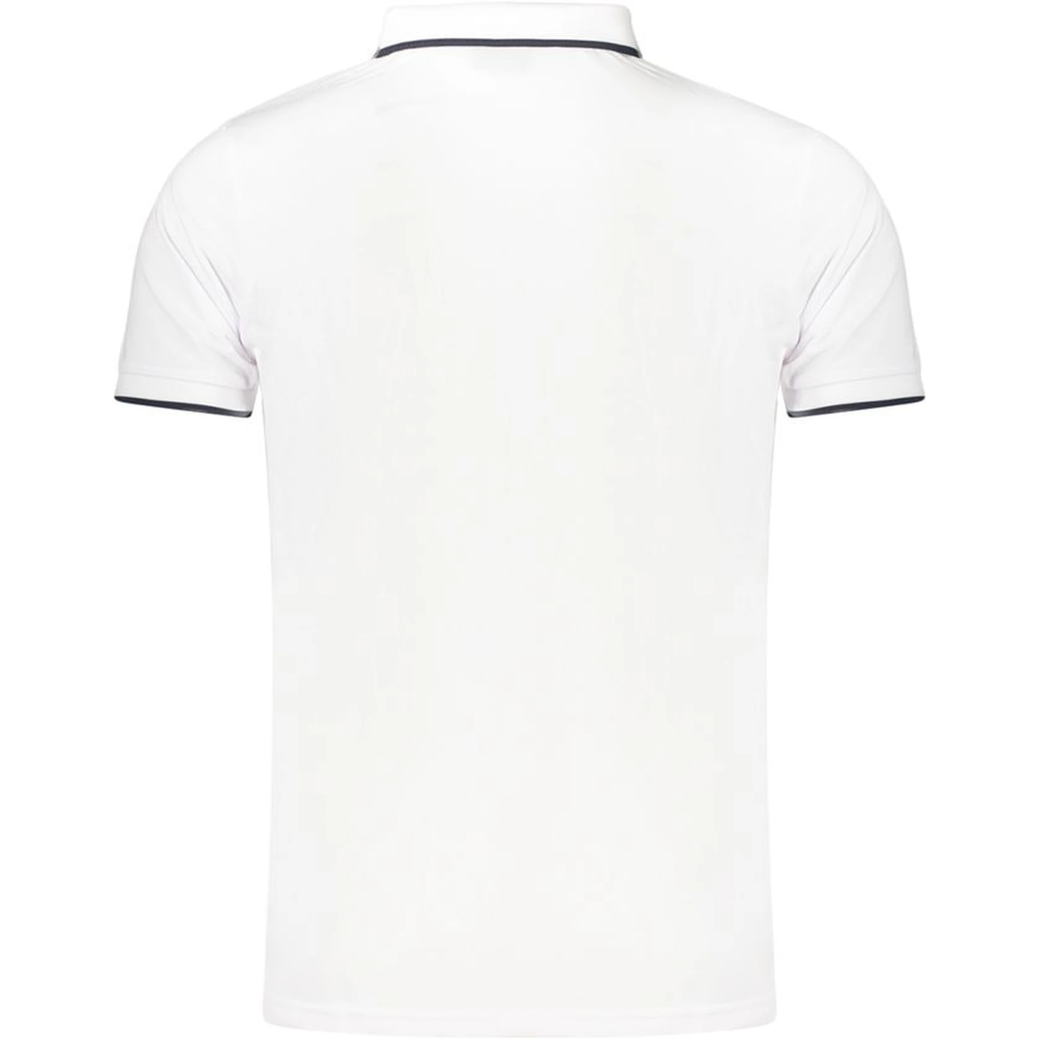 White Polyester Men's Polo Shirt