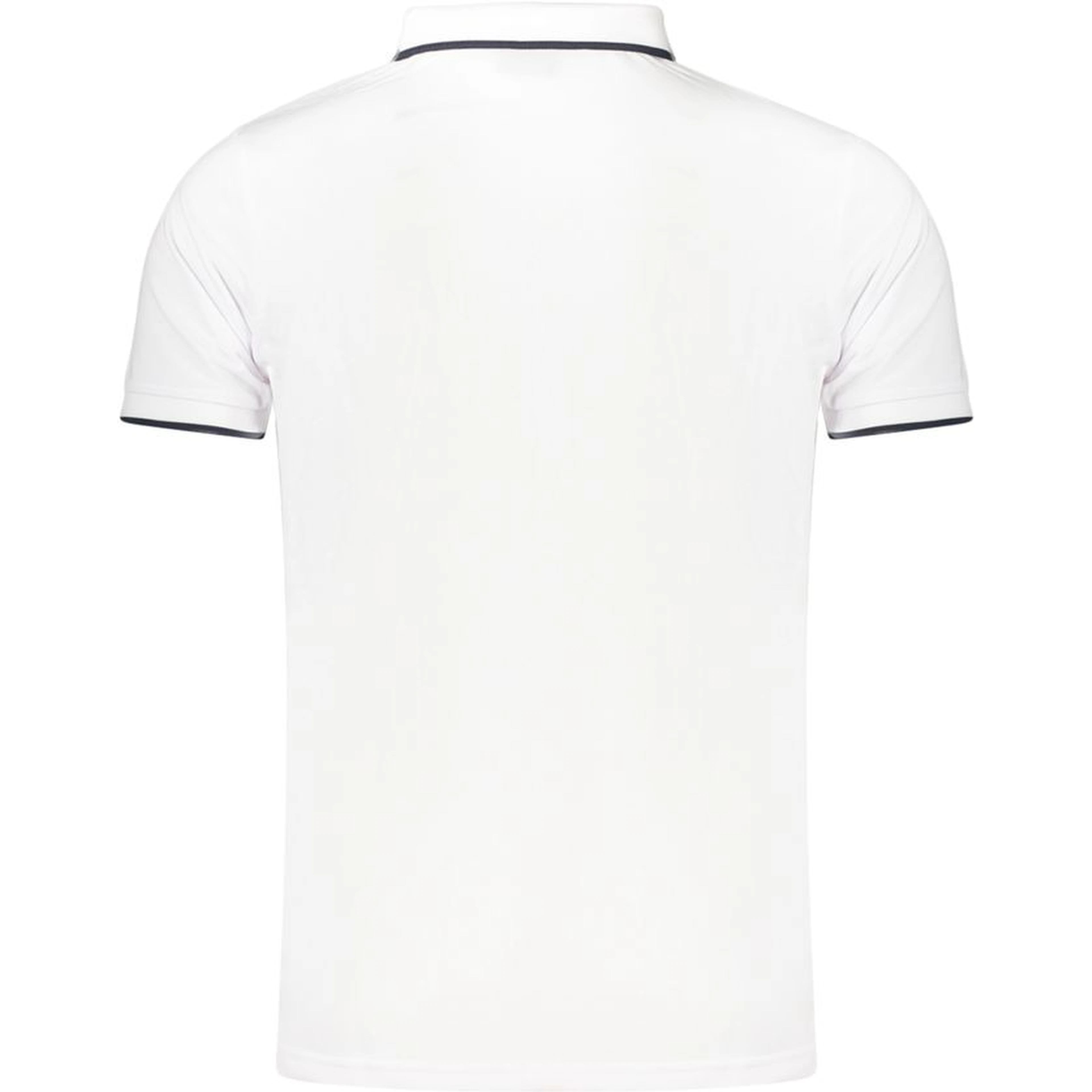 White Polyester Men's Polo Shirt