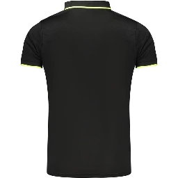 Black Polyester Men's Polo Shirt