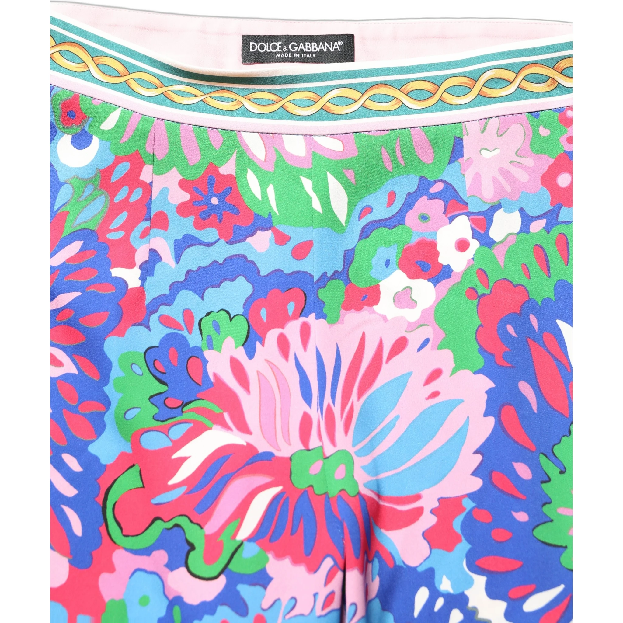 Multicolor Floral Stretch Jersey Leggings Pants