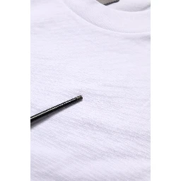 White Cotton Round Neck Short Sleeves T-Shirt