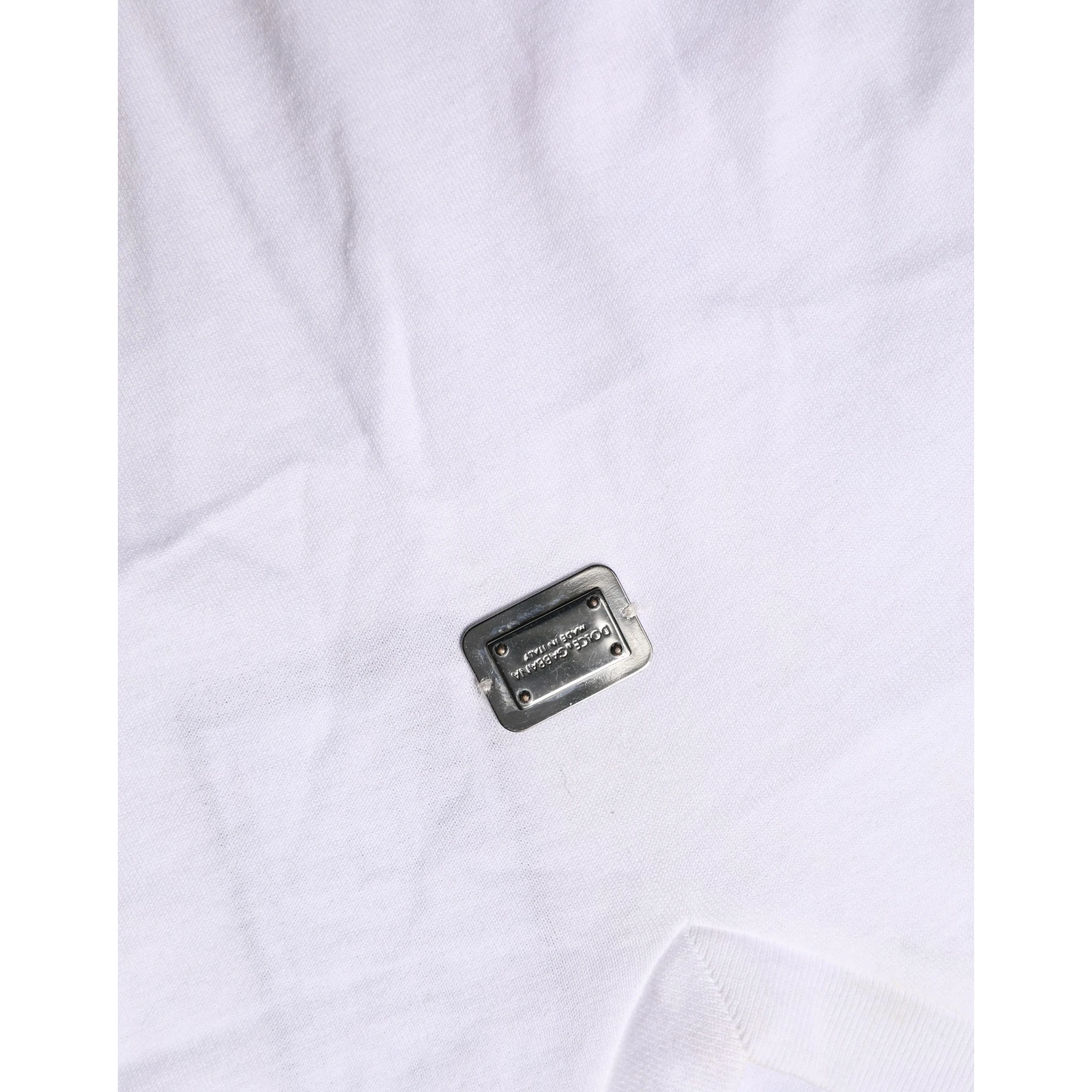 White Logo Embroidered TieWaist Cropped Top