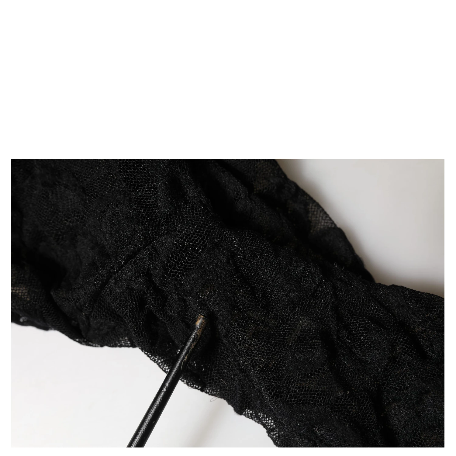 Black Floral Lace Turtle Neck Long Sleeve Top