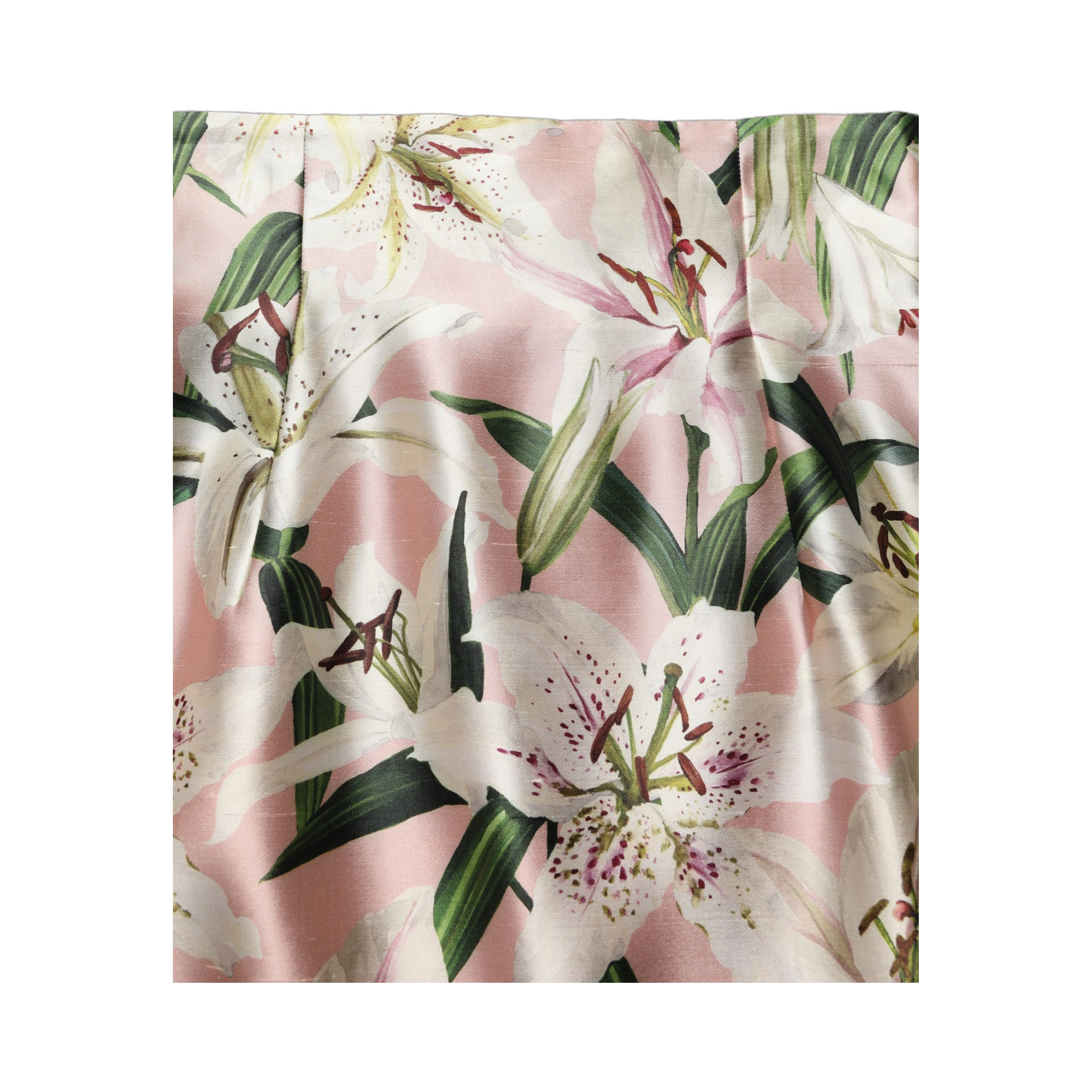 Pink Lilium High Waist Knee Length Skirt