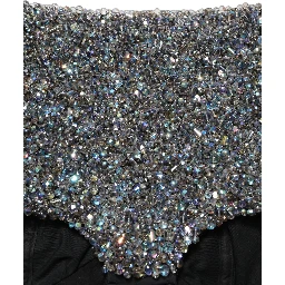 Black Rhinestone High Waist Hotpants Shorts