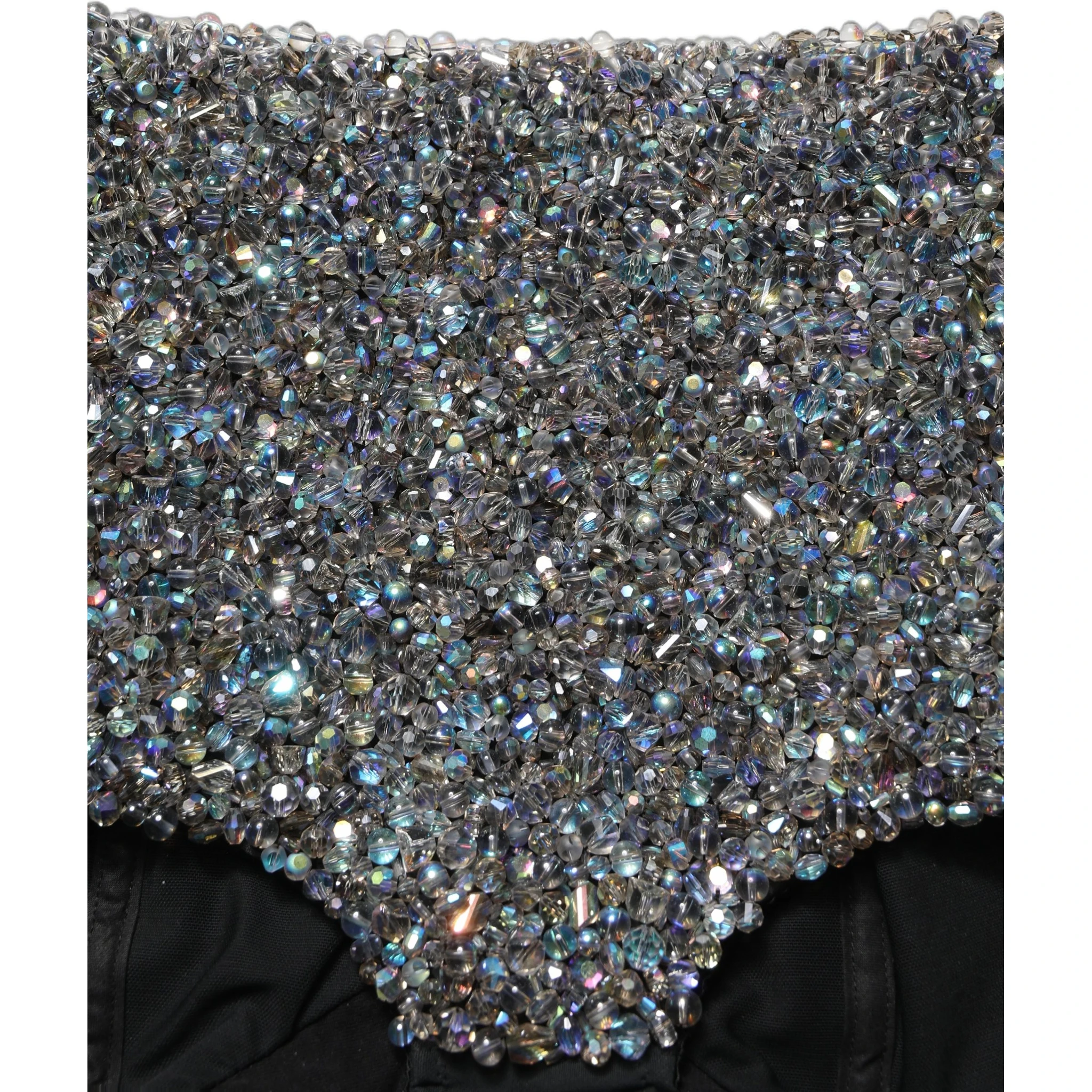 Black Rhinestone High Waist Hotpants Shorts