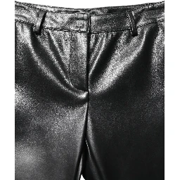 Black PU Leather High Waisted Trouser Pants