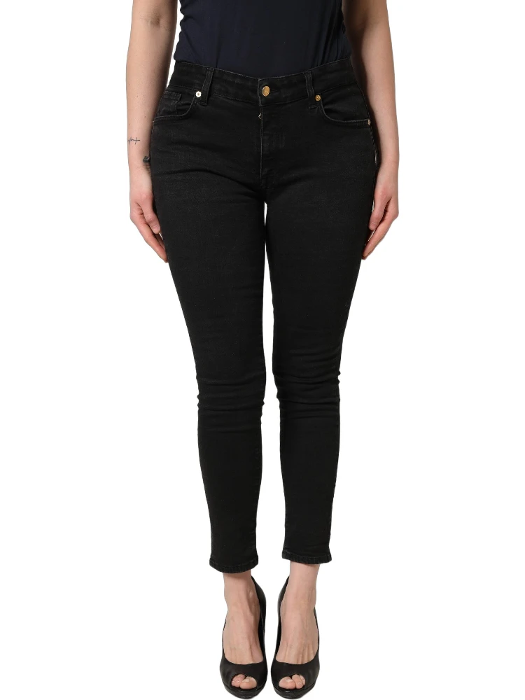 Black Skinny Cotton Low Waist Denim Jeans alternative