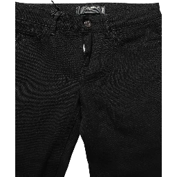 Black Queen Embroidery PRETTY Denim Jeans
