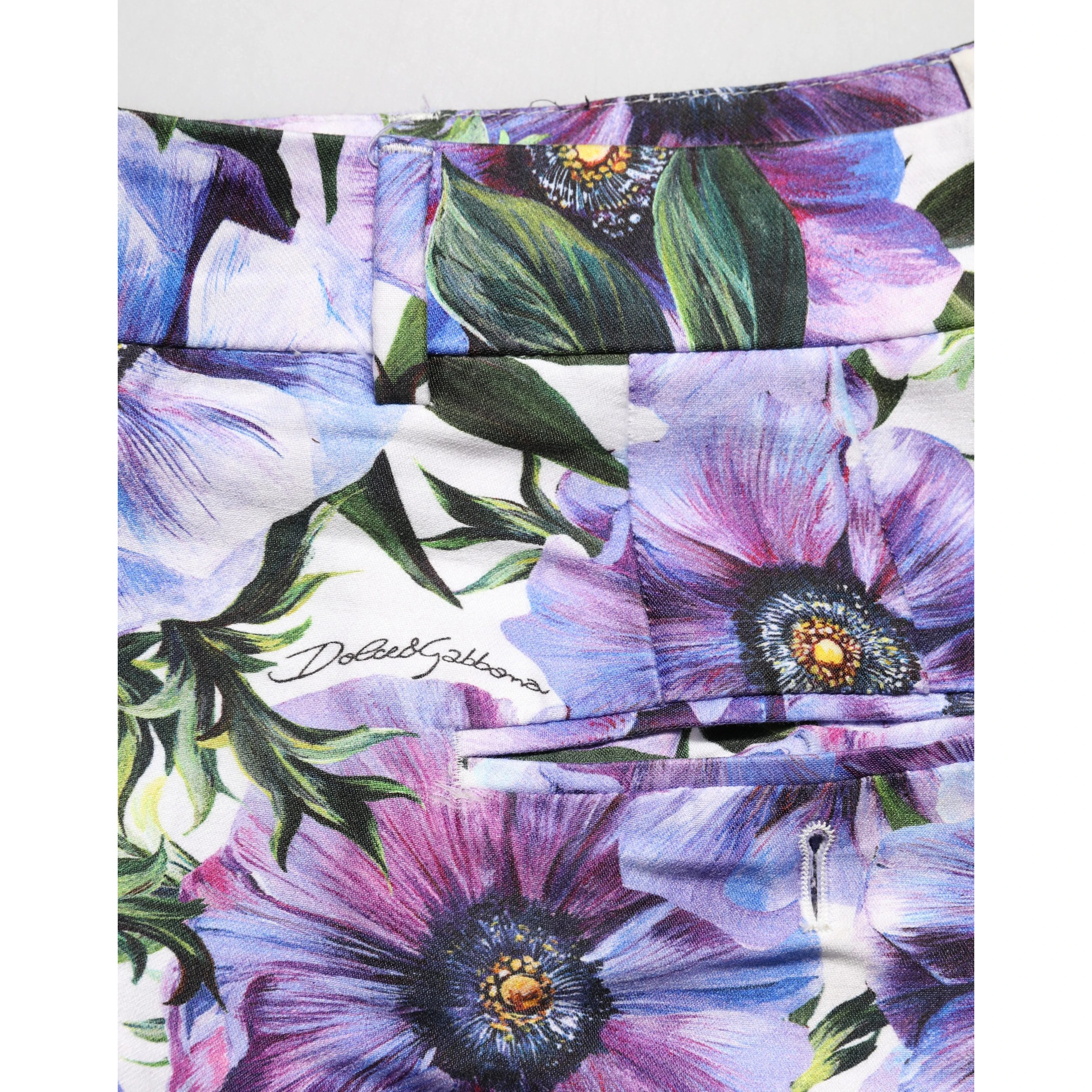 Multicolor Floral Print CroppedTrouser Pants