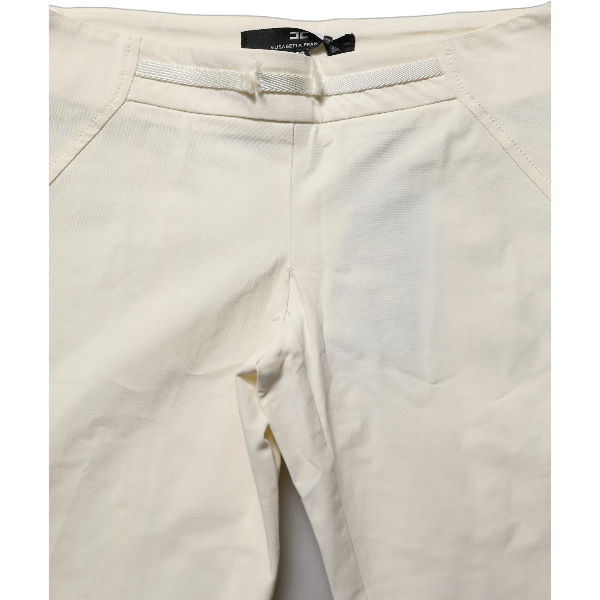 White Low Waist Skinny Women Trouser Pants