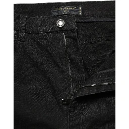 Black Skinny Cotton High Waist Denim Jeans