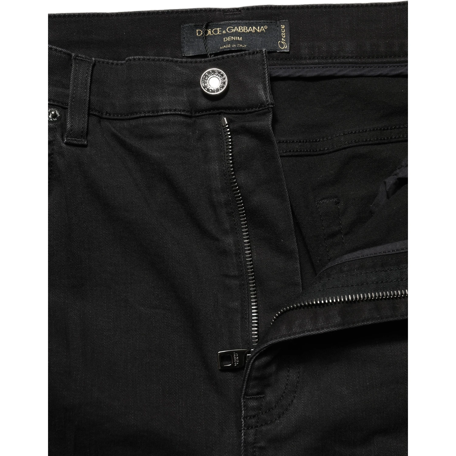 Black Skinny Cotton High Waist Denim Jeans