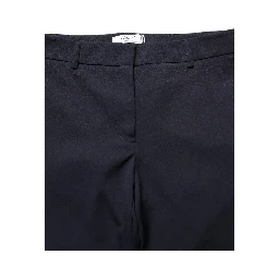 Dark Blue High Waist Straight Dress Formal Trouser Pants