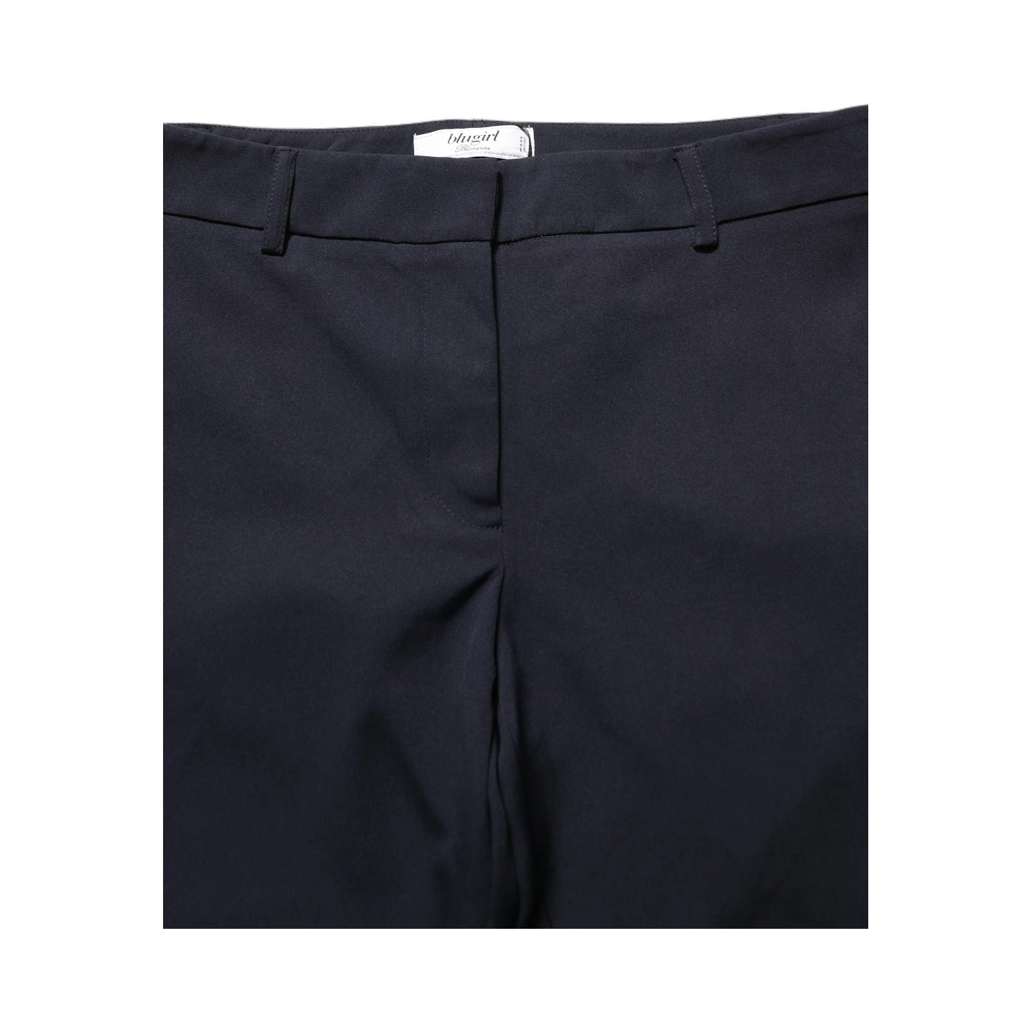 Dark Blue High Waist Straight Dress Formal Trouser Pants