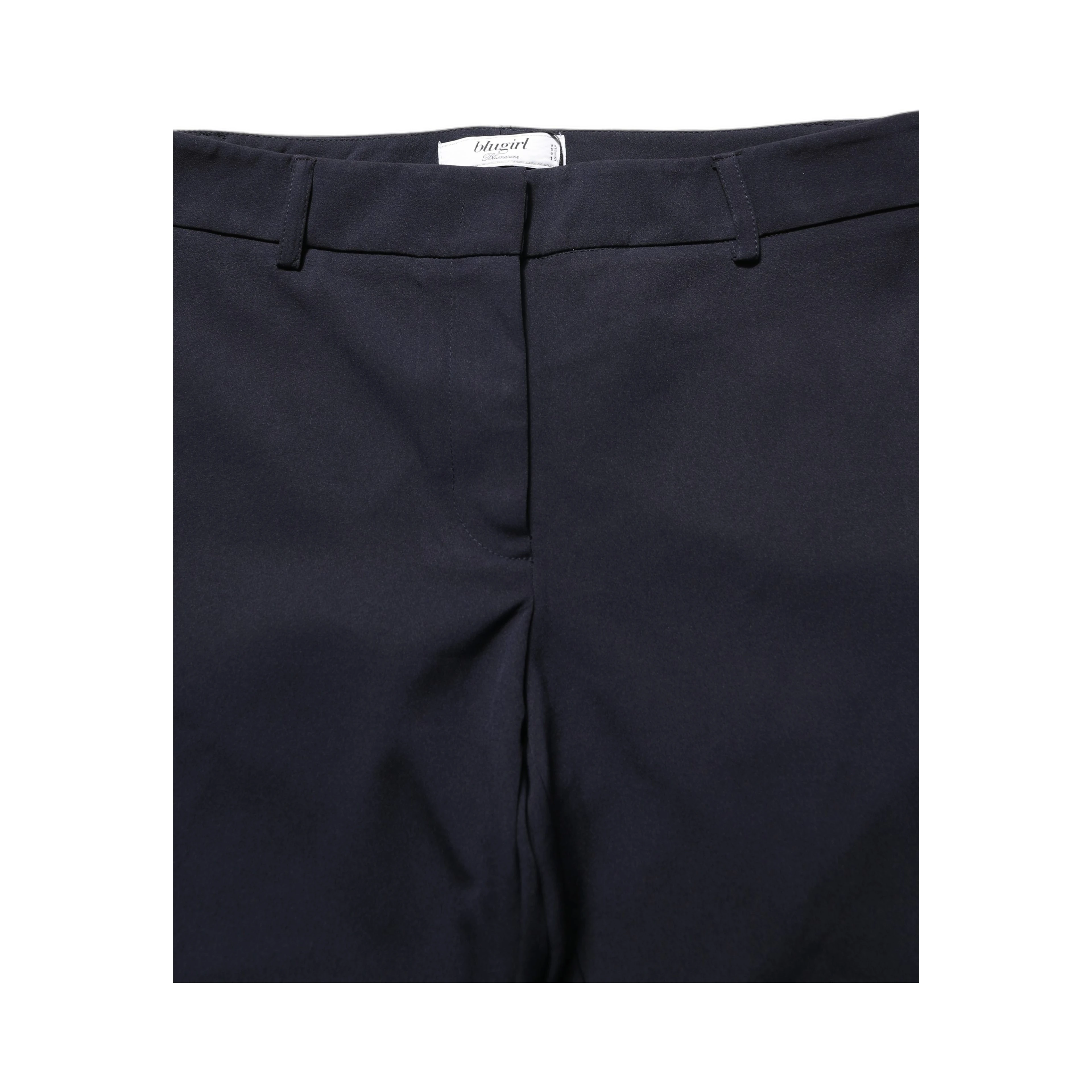 Dark Blue High Waist Straight Dress Formal Trouser Pants
