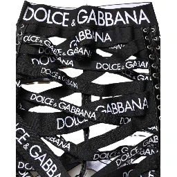 Black Logo Tape Cut Out Skinny High Waist Pants