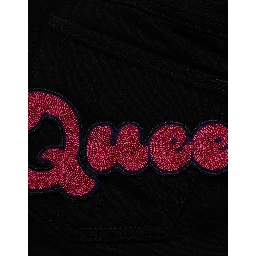 Black Queen Embroidery PRETTY Denim Jeans