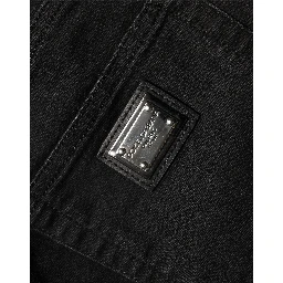 Black Skinny Cotton High Waist Denim Jeans