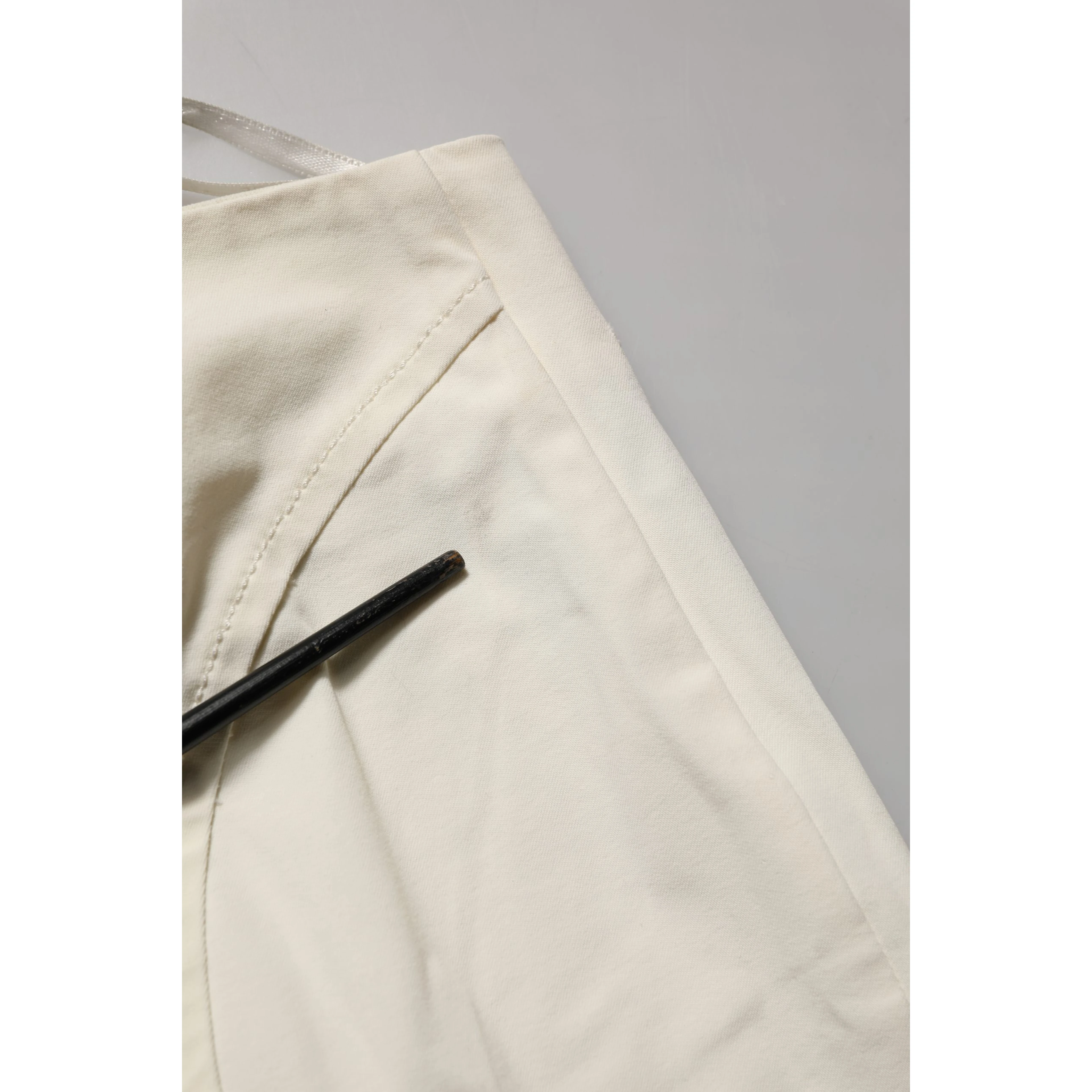 White Low Waist Skinny Women Trouser Pants