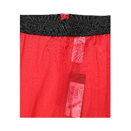 Red Nylon Stretch Slim Legging Trouser Pants