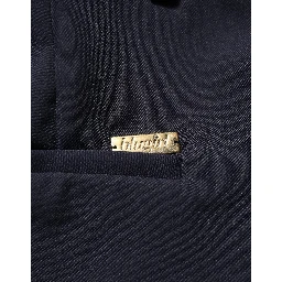Dark Blue High Waist Straight Dress Formal Trouser Pants