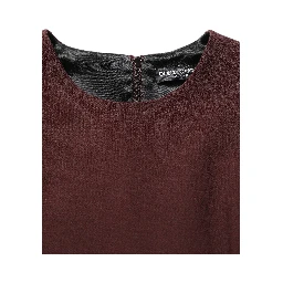 Maroon Lace Sleeveless Knee Length Dress