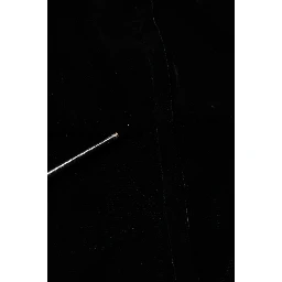 Black Viscose Velvet Floor Length Gown Dress