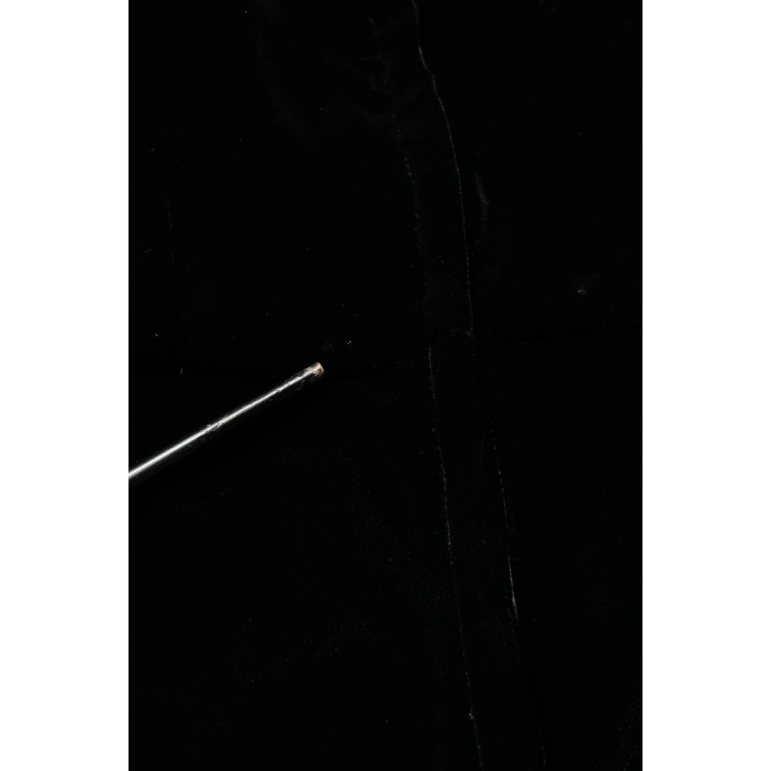 Black Viscose Velvet Floor Length Gown Dress