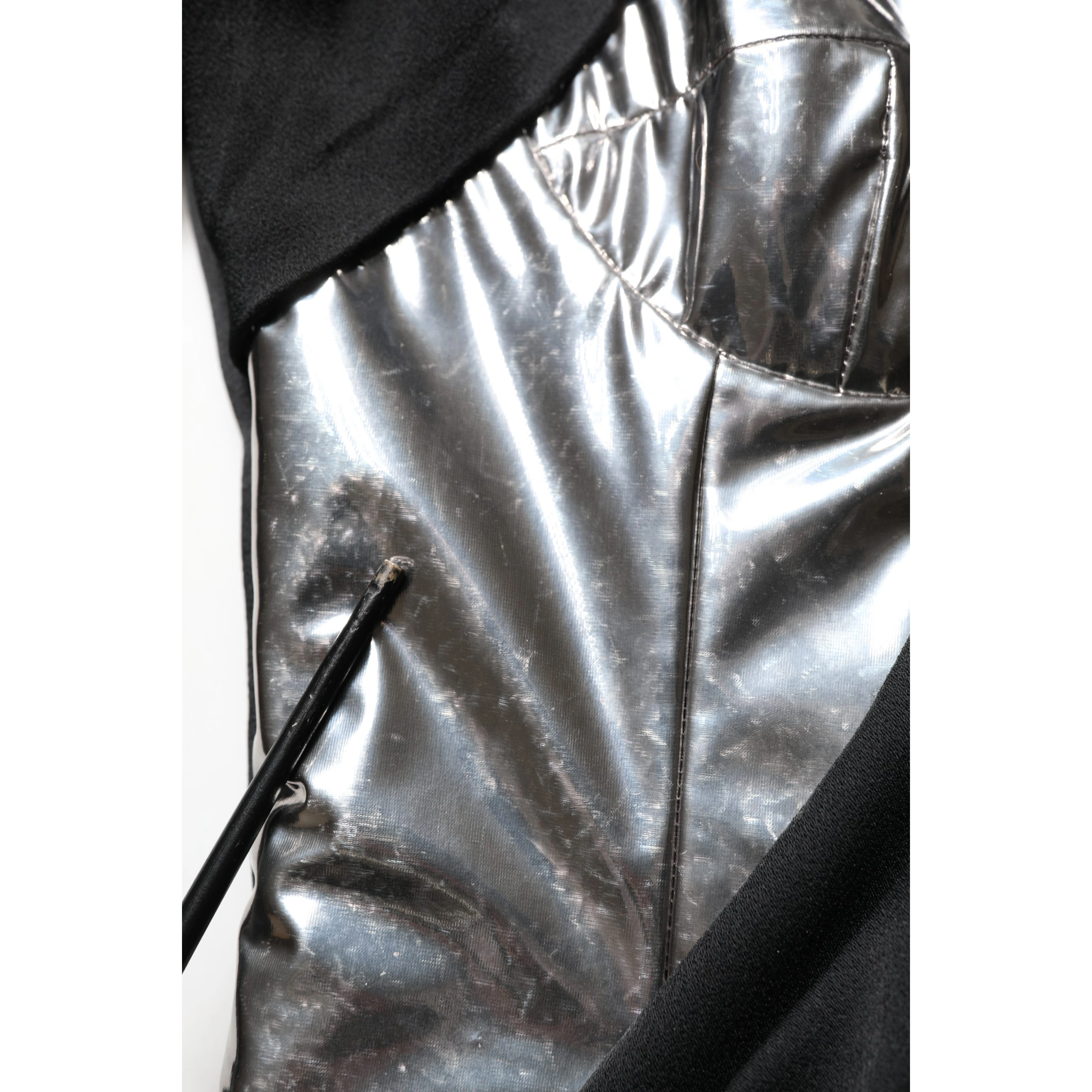Black Silver OneShoulder Cocktail Gown Dress