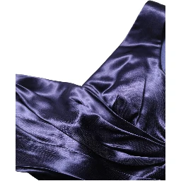 Navy Blue One Shoulder Evening Gown Dress