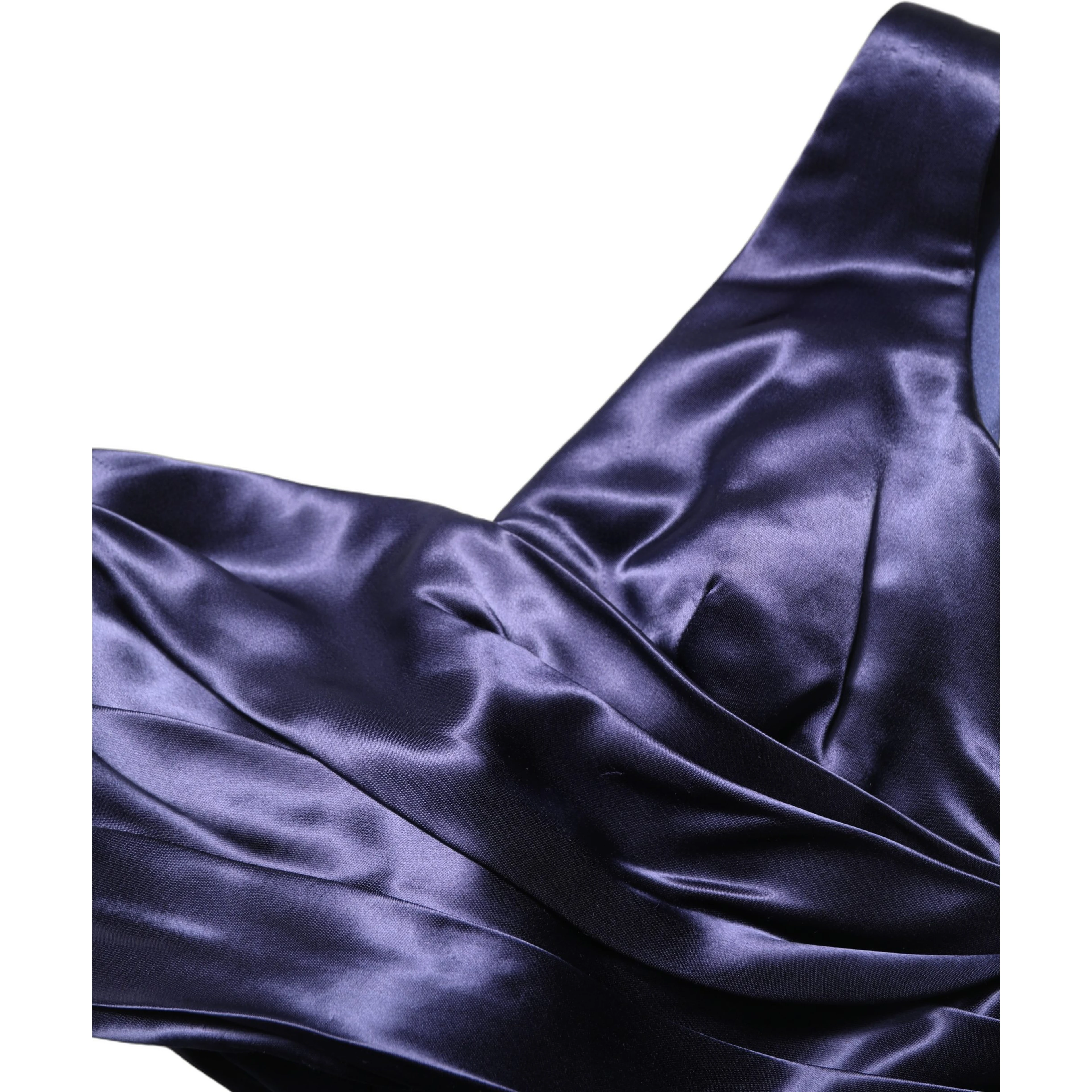 Navy Blue One Shoulder Evening Gown Dress