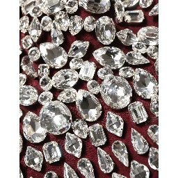 Maroon Crystal One Shoulder EveningGown Dress