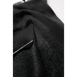 Black Silver OneShoulder Cocktail Gown Dress