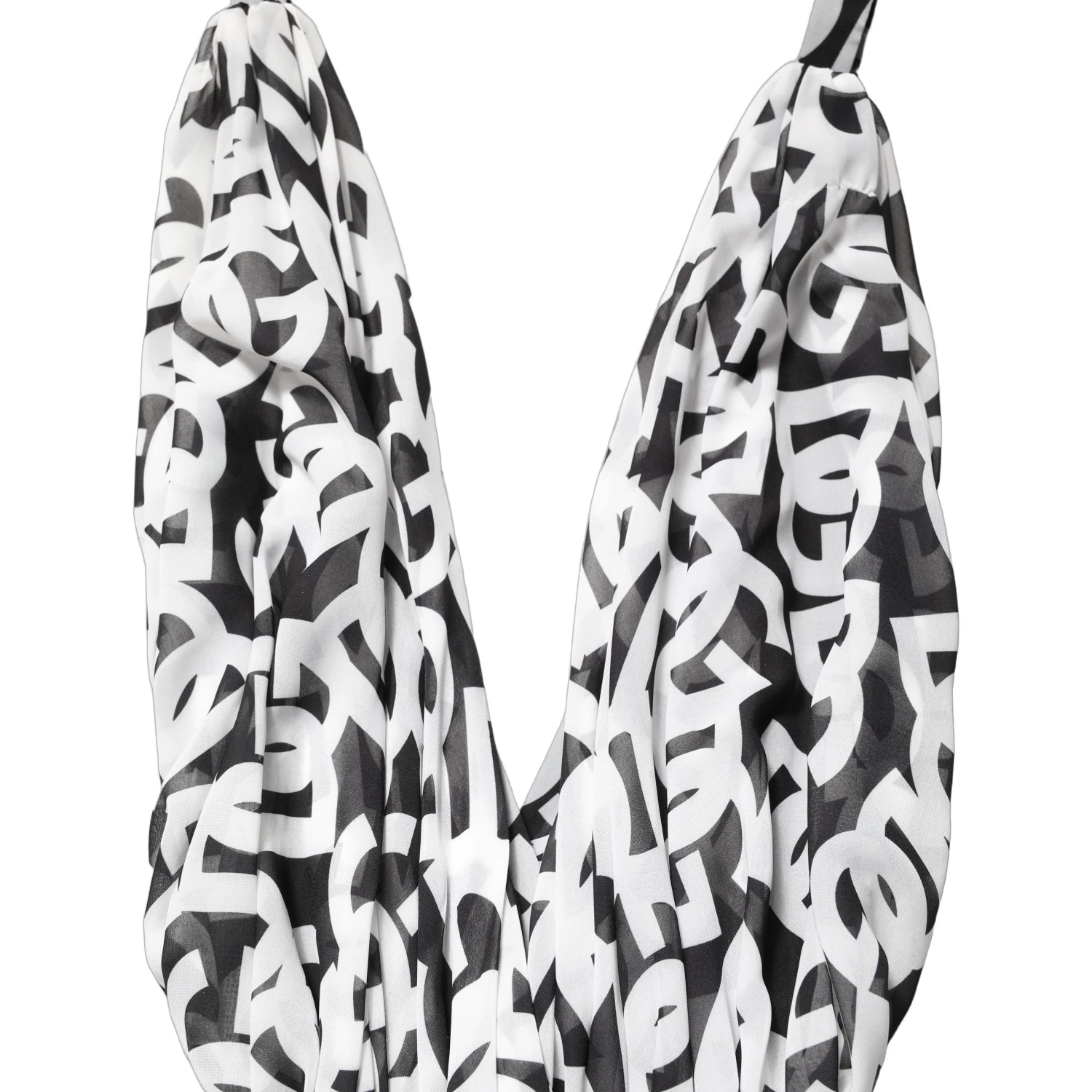 Black White Logo Sleeveless Floor Length Maxi Dress
