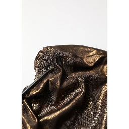 Bronze Asymmetrical Draping OneShoulder Dress