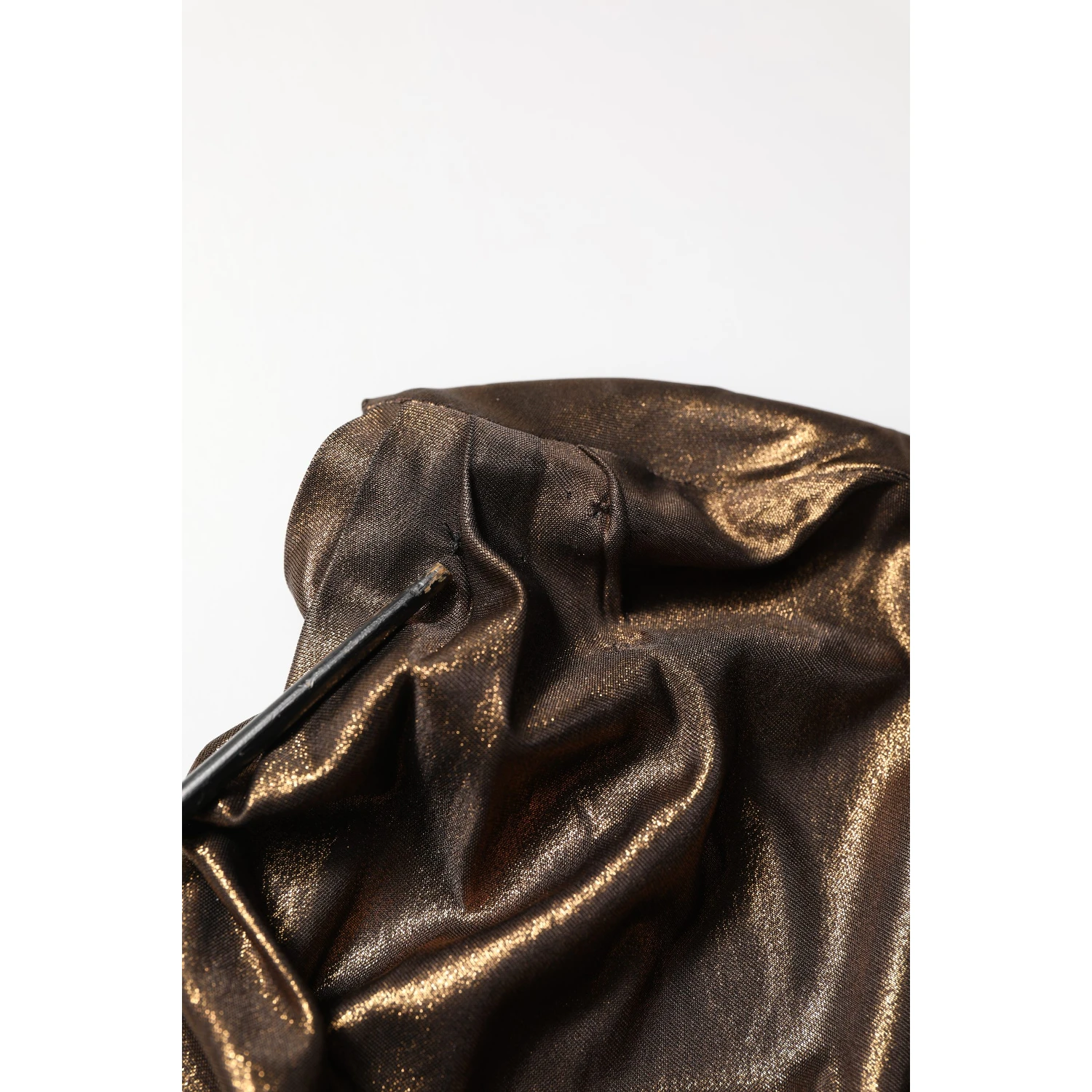Bronze Asymmetrical Draping OneShoulder Dress