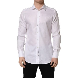 White Cotton Collared Dress Formal Men Shirt