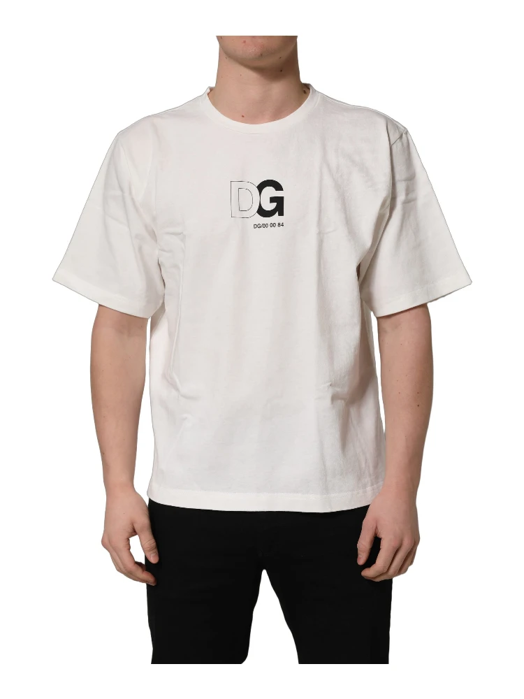 White DG Logo Crew Neck Short Sleeves T-shirt alternative
