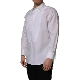 White Bib Cotton Poplin Dress Formal Shirt
