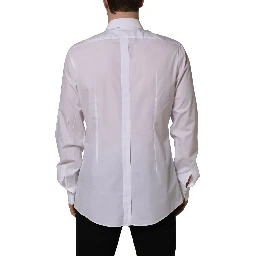 White Bib Cotton Poplin Dress Formal Shirt