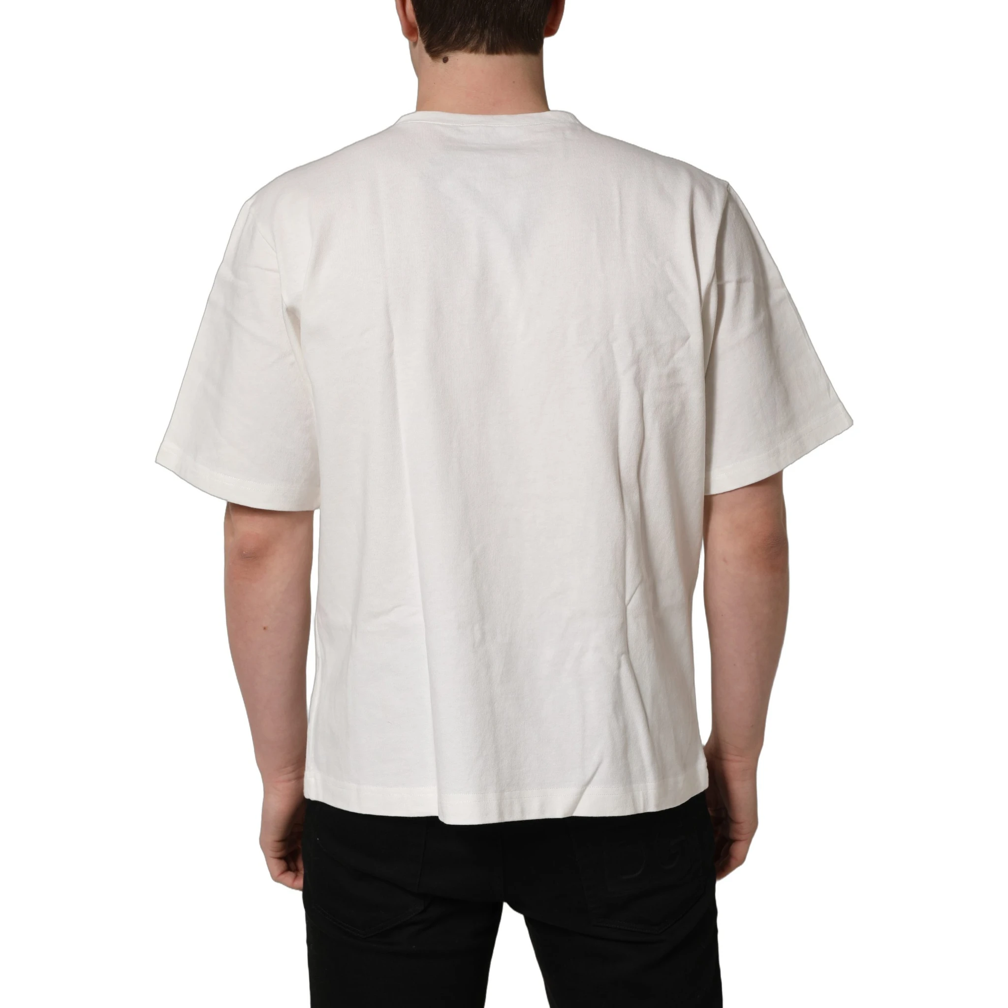 White DG Logo Crew Neck Short Sleeves T-shirt