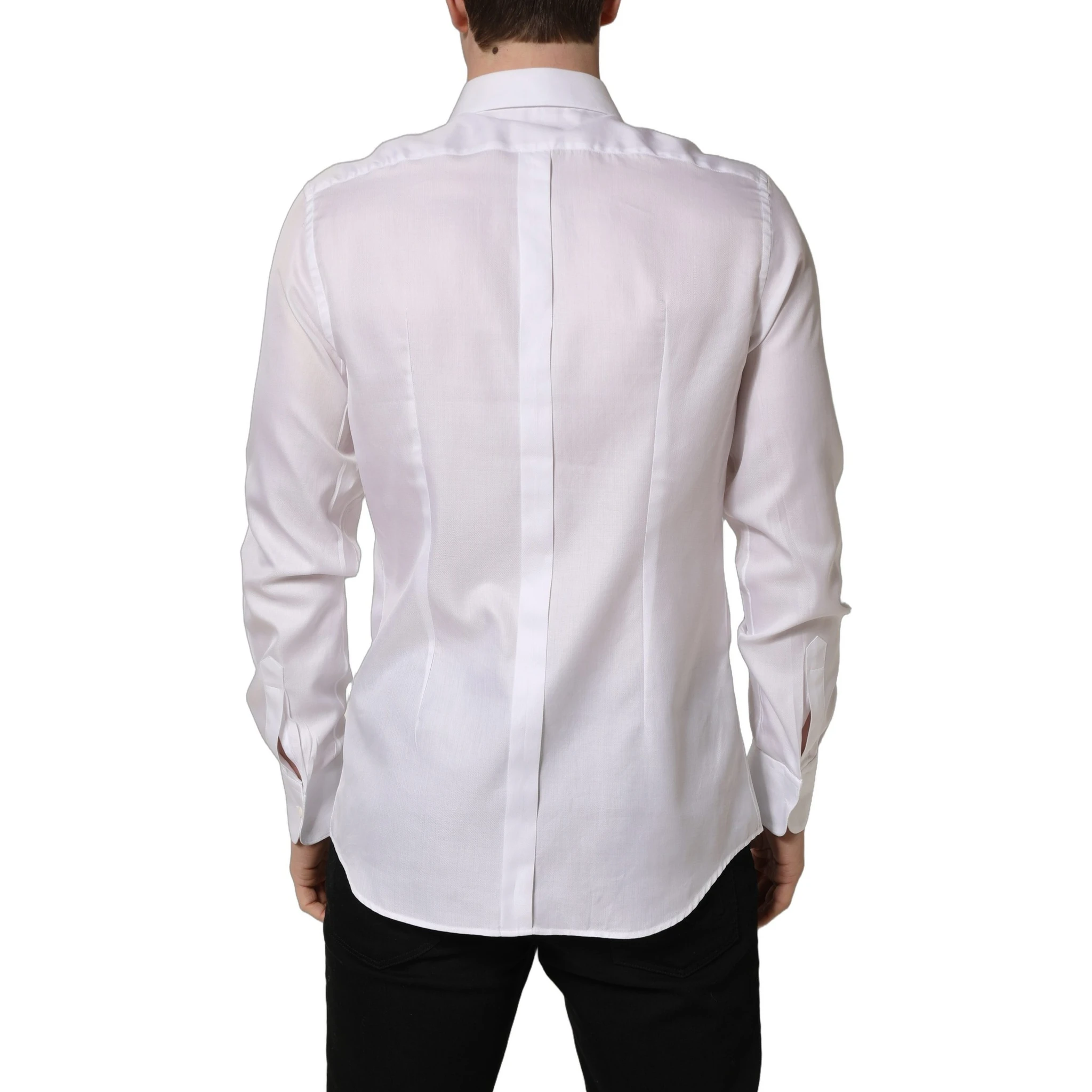 White Cotton Collared Dress Formal Men Shirt