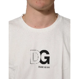 White DG Logo Crew Neck Short Sleeves T-shirt