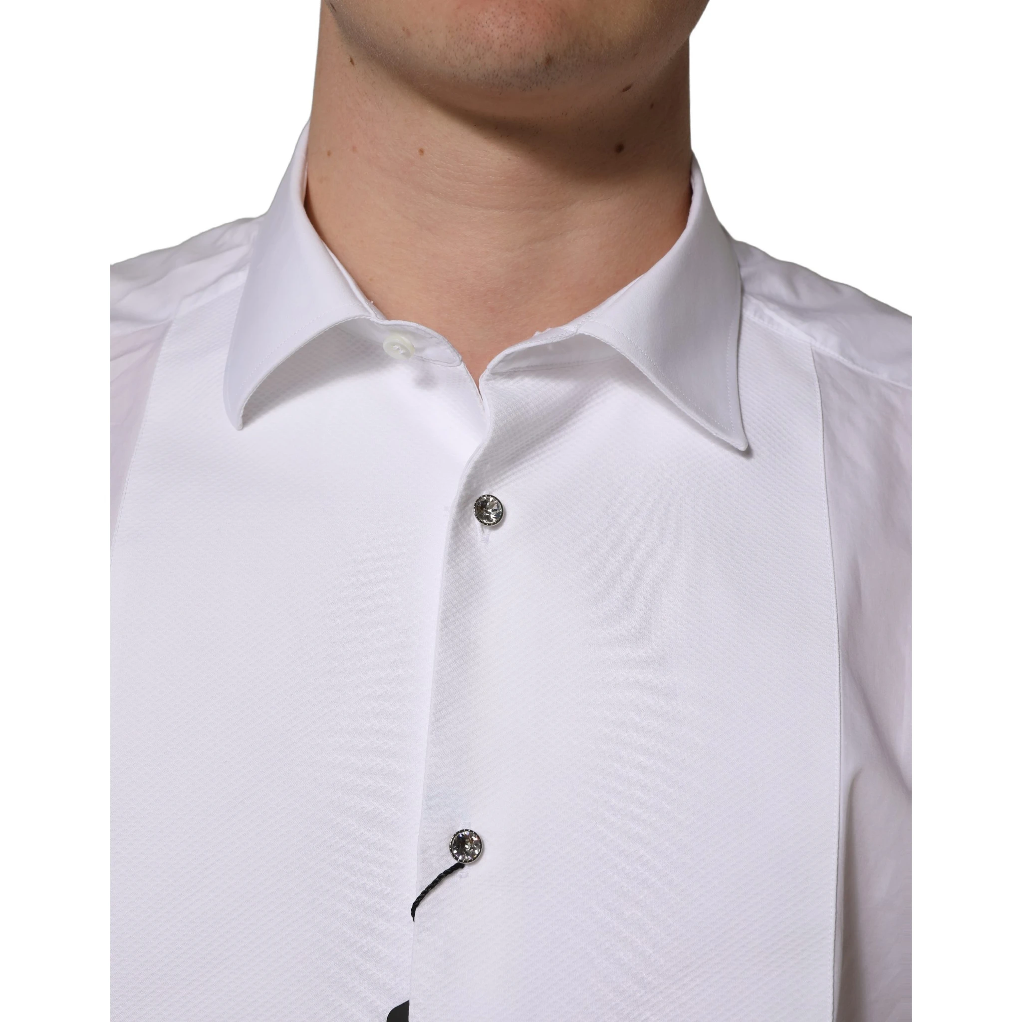White Bib Cotton Poplin Dress Formal Shirt