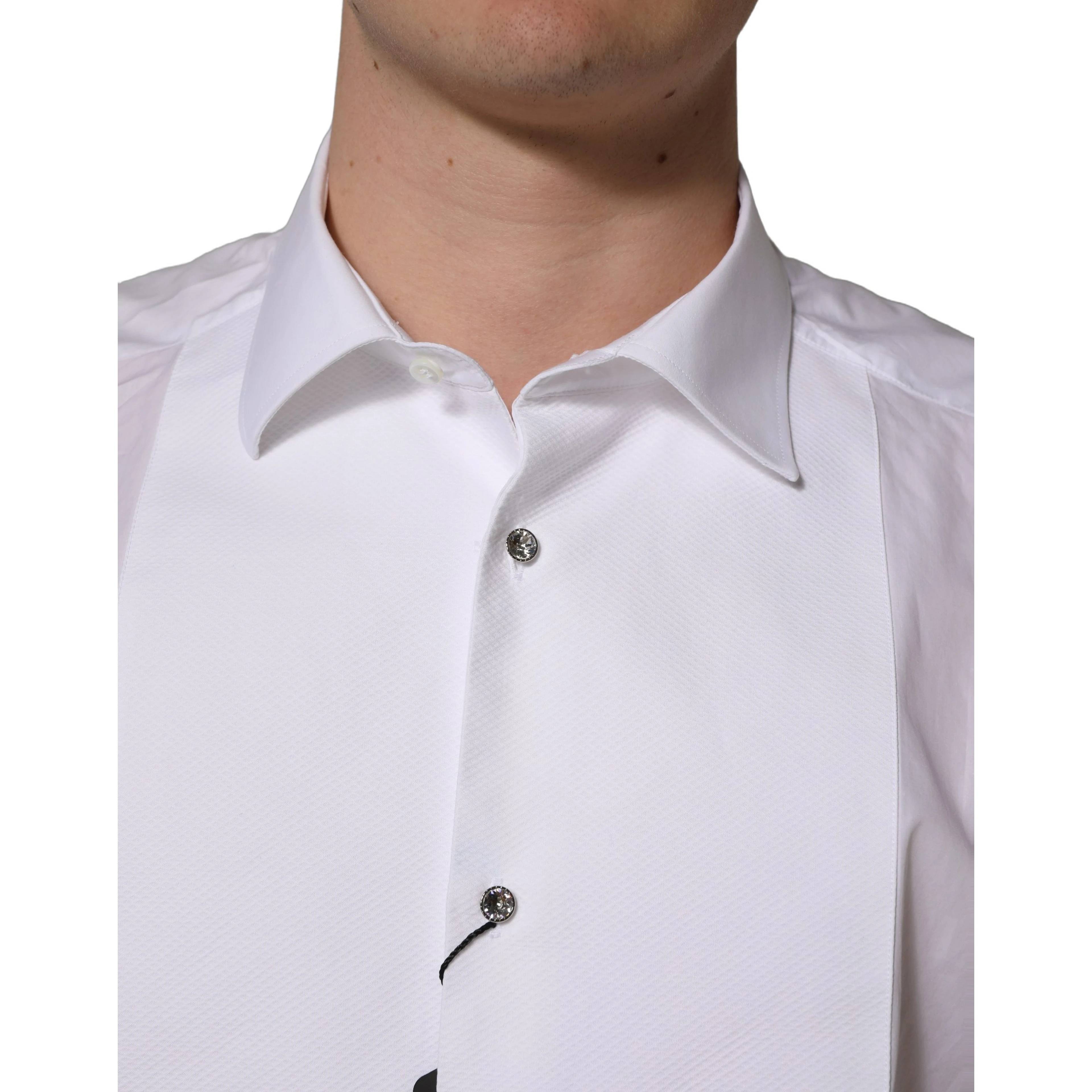 White Bib Cotton Poplin Dress Formal Shirt