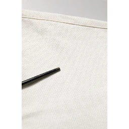 White Logo Print Cotton Crew Neck Men T-shirt